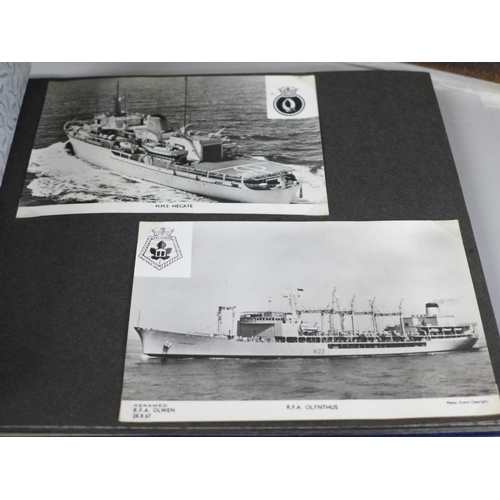 786D - Two albums of Victorian carte de visites and an album of wartime and naval photographs