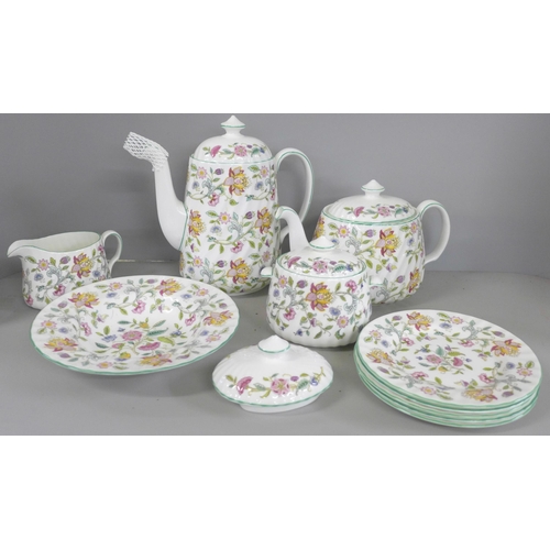 786F - A collection of Minton Haddon Hall teawares including tea and coffee pot