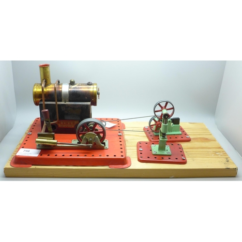 798 - A Mamod SE1A stationary steam engine