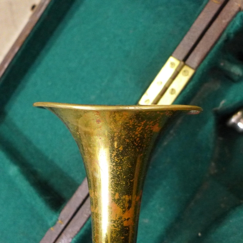 815 - A Besson and Co, London service class trumpet in case