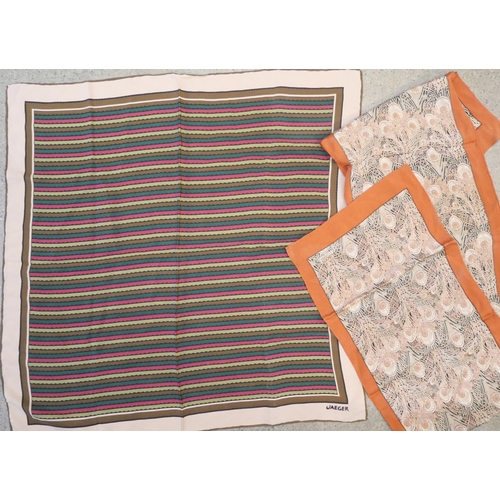 823 - Two scarves, Jaeger and Liberty, (Jaeger 63cm)