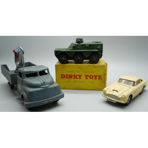 825 - Two Dinky Toys military vehicles, 676 Armoured Personnel Carrier, Volkswagen KDF, a Lone Star lorry,... 