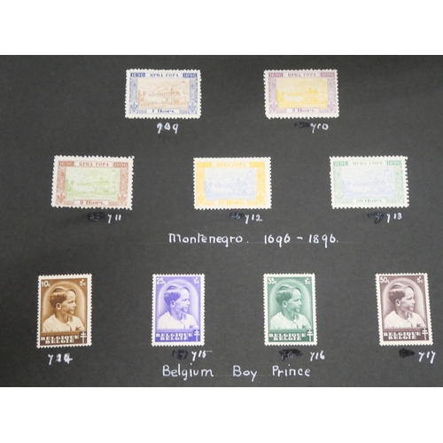 827 - An album of British and world stamps, including a page of Victorian stamps, Penny Black, Penny Reds,... 