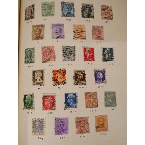 827 - An album of British and world stamps, including a page of Victorian stamps, Penny Black, Penny Reds,... 