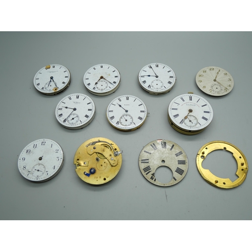 854 - A collection of watch movements