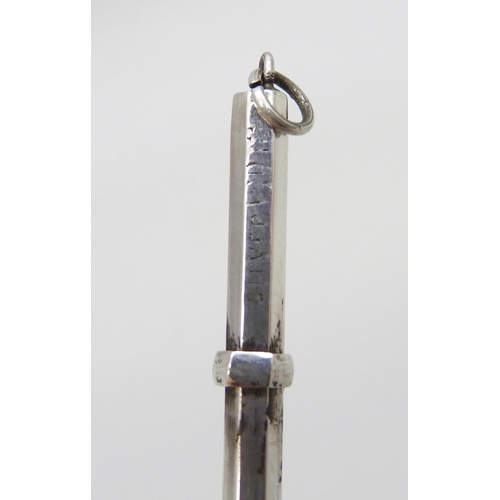 869 - A silver cocktail swizzle stick