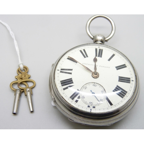 888 - A silver cased fusee pocket watch, Jackson, Sunderland, London 1887