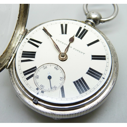 888 - A silver cased fusee pocket watch, Jackson, Sunderland, London 1887