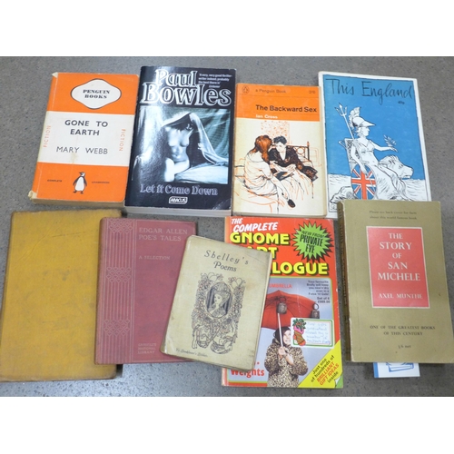 989 - A collection of books including Shelley's Poems, Edgar Allen Poe's Zaleb **PLEASE NOTE THIS LOT IS N... 