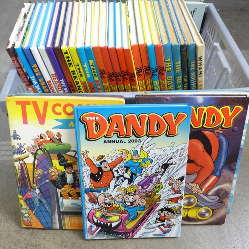 991 - A collection of Beano and Dandy, Wham, Hotspur, Beezer annuals dating from 1966-2007, twenty in tota... 