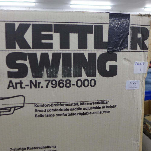 5220 - A Kettler Swing 7968-000 exercise bike, boxed