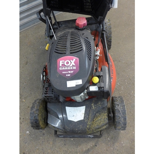 5196 - A Fox Garden By Wolf, 6.5HP 4 in 1 self propelled quad cut lawn mower with collection box