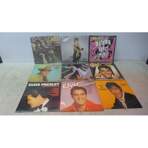 5097 - A collection of LP records and box sets including Fabulous Fifties, The Hollies, Abba, Elvis Presley... 