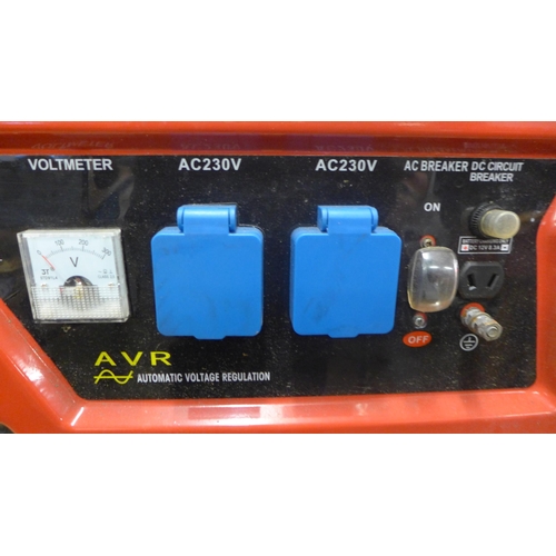 5320 - A Clarke Power PG3800A, 3KVA, 230V petrol generator (8521)  *This lot is subject to VAT and sold as ... 