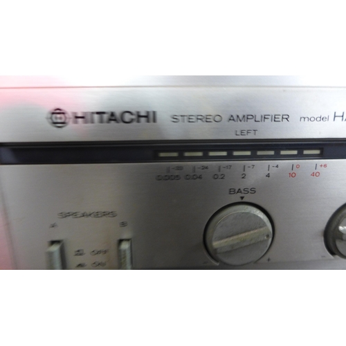 5117 - A quantity of stereo equipment including a Hitachi model FT-3500L AM-FM stereo tuner, a Hitachi mode... 