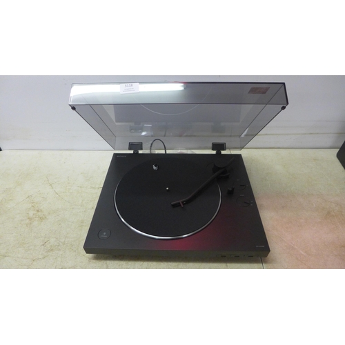 5118 - A quantity of stereo and video equipment including a Sony PS-LX310BT Bluetooth stereo turntable reco... 