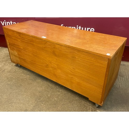 75 - A teak blanket box