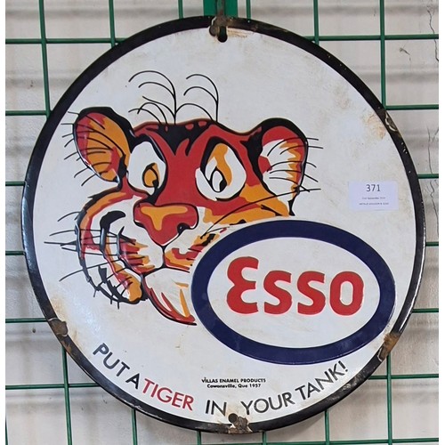 371 - An Esso enamelled metal advertising sign