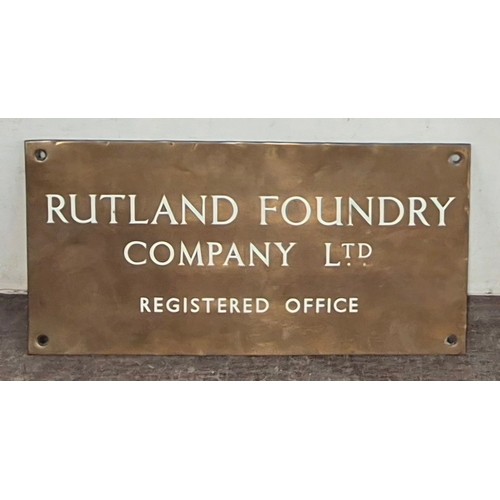 394 - A Rutland Foundry Company Ltd. copper sign