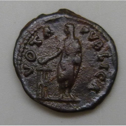 945 - COINS; a Hadrian silver Denarious (117-138 AD), Vota Publica reverse (137-138)