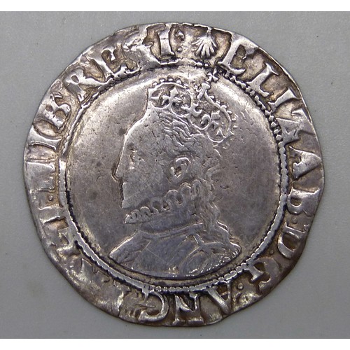 950 - COINS; Elizabeth I (1558-1603) 6th issue shilling, Escallop mint mark