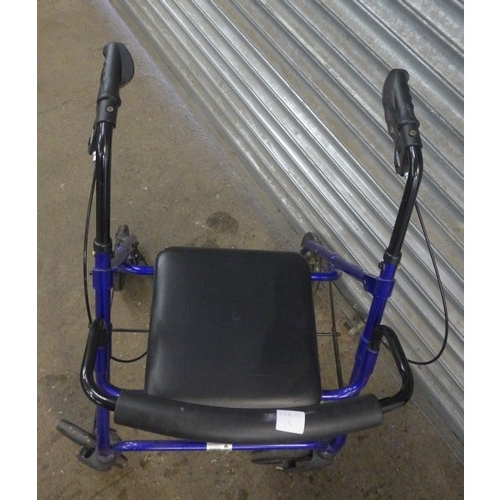 5096A - A Days four wheel rollator walking aid and perch seat