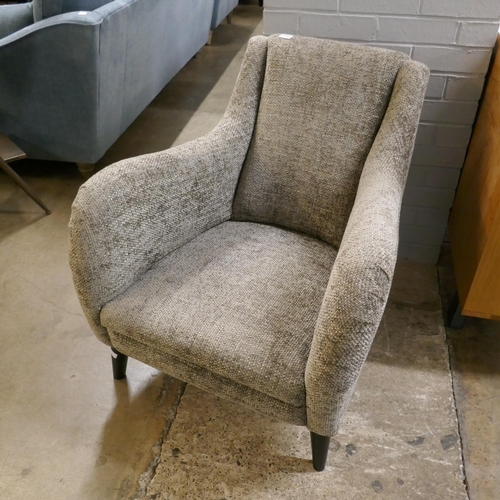 3073 - Deep armchair, grey hopsack, Raw Upholstery