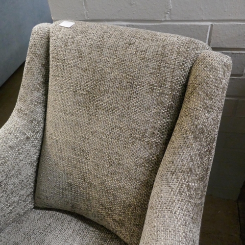 3073 - Deep armchair, grey hopsack, Raw Upholstery