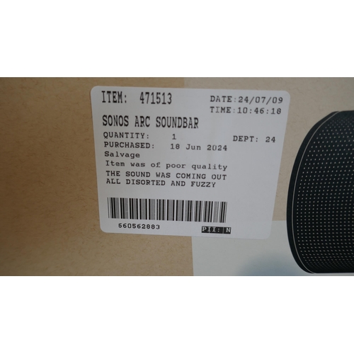 6003 - Sonos Arc Soundbar  -   Black Arcg1Uk1Blk, Original RRP £659.99 + Vat (335-452) *This lot is subject... 