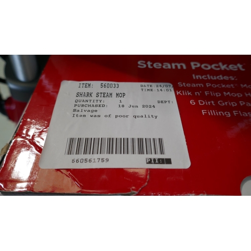 6023 - 2 x Shark Steam Mops  -  S6003Ukco  , Original RRP £99.99 + Vat (335-268,269) *This lot is subject t... 