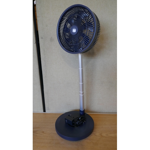 6072 - Nsa Folding Stand Fan with Remote (335-300) *This lot is subject to Vat