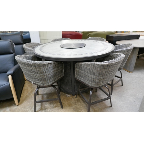 3123 - Conway High Dining  Fire Chat Table ( No Chairs), Original RRP £1399.99 + VAT, (333-206) *This lot i... 