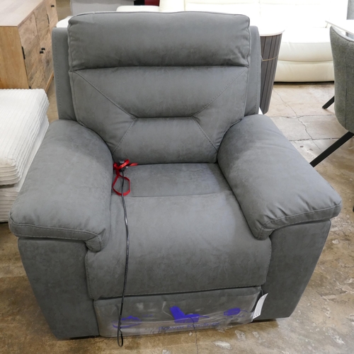 3170 - Justin Grey Armchair Power Recliner, Original RRP £399.99 + Vat (4213-13) *This lot is subject to Va... 