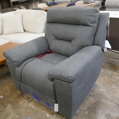 3170 - Justin Grey Armchair Power Recliner, Original RRP £399.99 + Vat (4213-13) *This lot is subject to Va... 