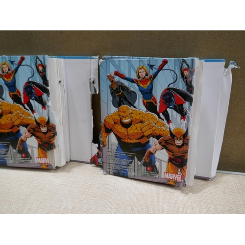 6158 - 3 x The Marvel Superheroes Books And Disney Pad - Damaged (334-185,186,187) *This lot is subject to ... 