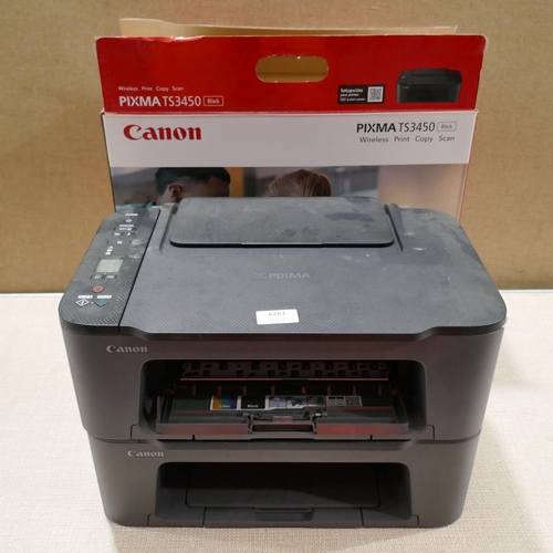 6159 - 2 x Canon Pixma Printers - Model Ts3451 - This lot requires a UK adapter (334-396,397) *This lot is ... 