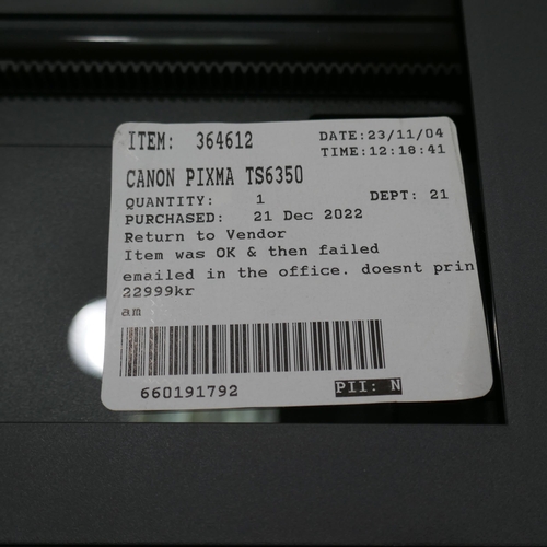 6159 - 2 x Canon Pixma Printers - Model Ts3451 - This lot requires a UK adapter (334-396,397) *This lot is ... 