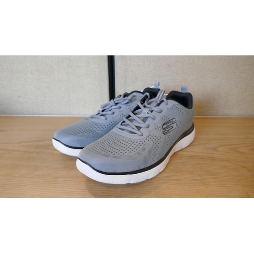 6034 - Men's grey Summit Skechers memory foam trainers: size UK 12 (335-64/85758) *This lot is subject to V... 