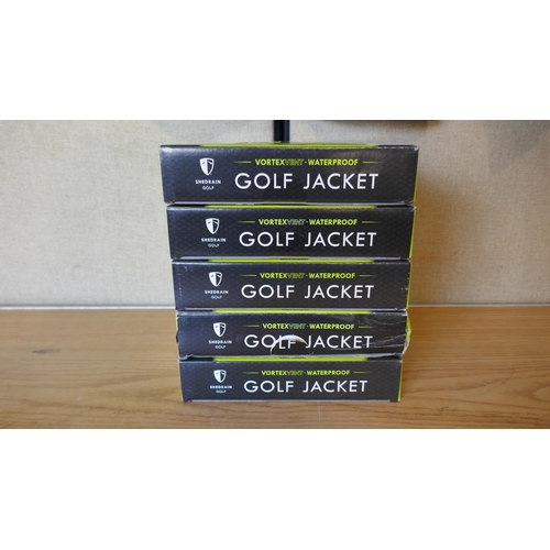 6035 - 5 x Shedrain Vortex Vent golf jackets: size large (335-53/85796) *This  lot is subject to Vat