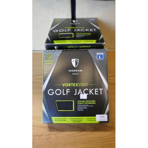 6036 - 5 x Shedrain Vortex Vent golf jackets: size large (335-54/85796) *This  lot is subject to Vat