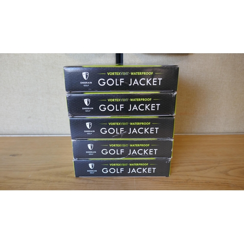 6036 - 5 x Shedrain Vortex Vent golf jackets: size large (335-54/85796) *This  lot is subject to Vat