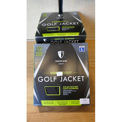 6037 - 5 x Shedrain Vortex Vent golf jackets: size large (335-55/85796) *This  lot is subject to Vat