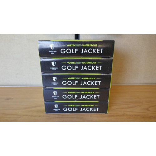 6037 - 5 x Shedrain Vortex Vent golf jackets: size large (335-55/85796) *This  lot is subject to Vat