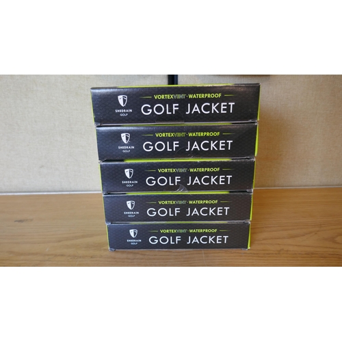 6038 - 5 x Shedrain Vortex Vent golf jackets: size medium (335-56/85758) *This  lot is subject to Vat