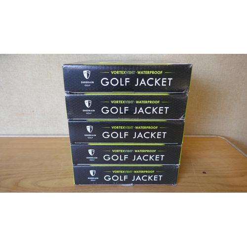 6041 - 5 x Shedrain Vortex Vent golf jackets: size medium (335-59/85758) *This  lot is subject to Vat