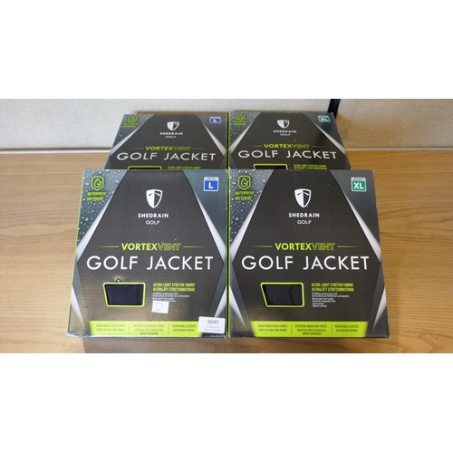 6045 - 6 x Shedrain Vortex Vent golf jackets: size 3 x large, 3 x XL (335-63/85758) *This  lot is subject t... 