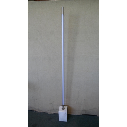 6060 - Led Pillar Floor Lamp With Marble Base - No Power Lead (335-229) *This lot is subject to Vat