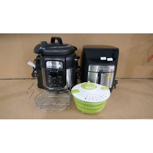 6133 - Ninja Foodi Multi-Cooker, Gourmia Air Fryer 7Qt - Eu  - This lot requires a UK adapter + Kitchen Kra... 