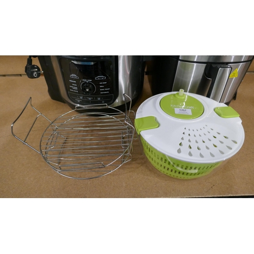 6133 - Ninja Foodi Multi-Cooker, Gourmia Air Fryer 7Qt - Eu  - This lot requires a UK adapter + Kitchen Kra... 