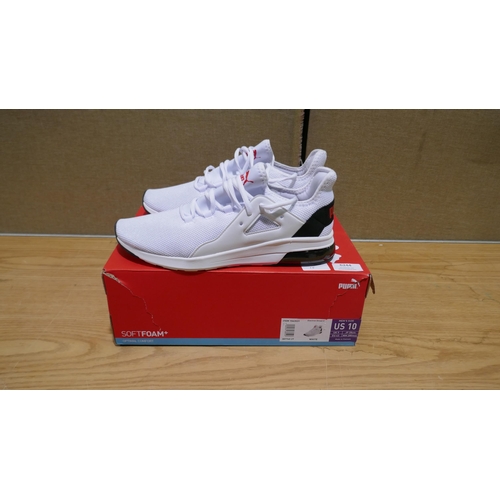 6244 - Puma Electron Street C men's white trainers: size Uk 9 (335-15/85796) *This lot is subject to Vat